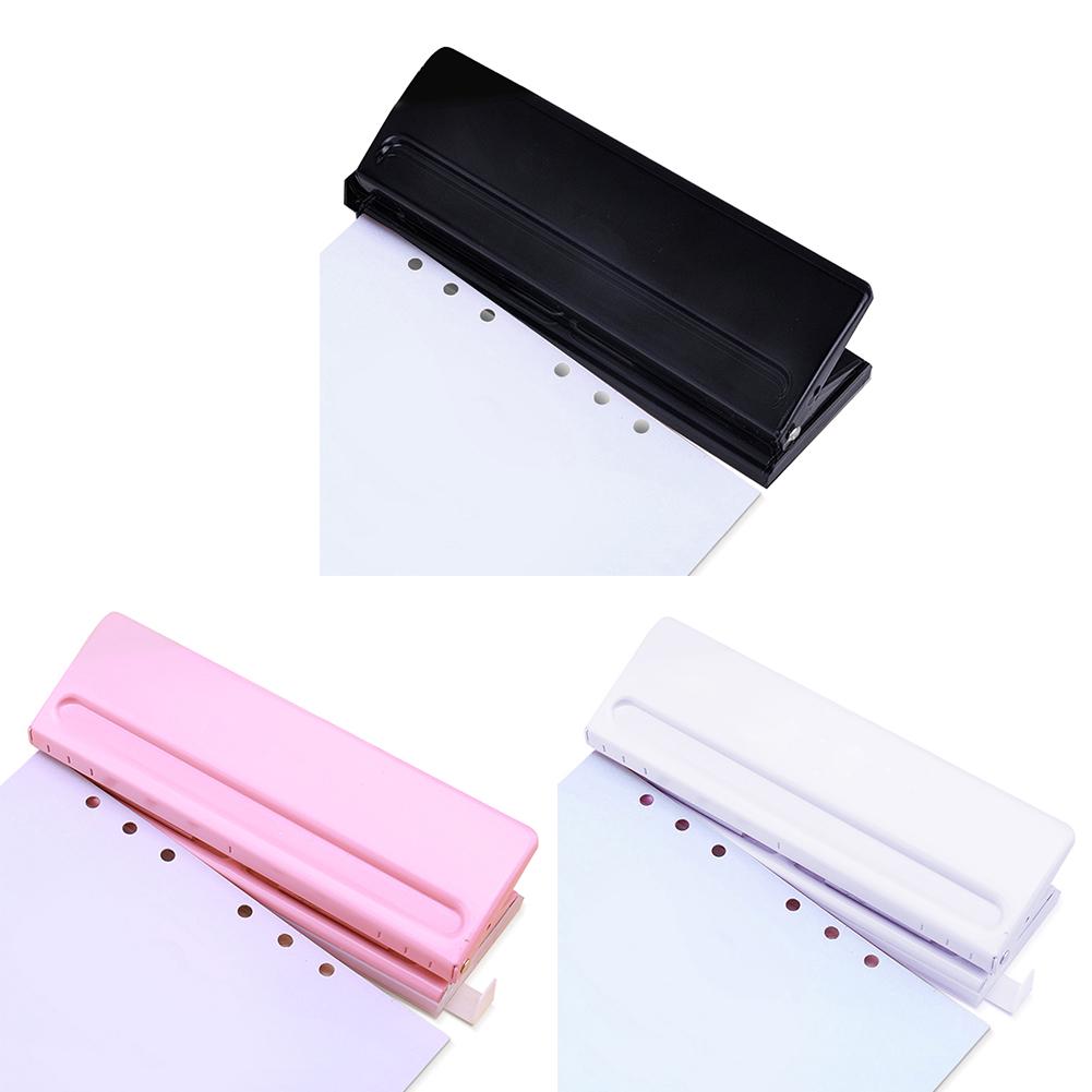 6 Hole Punch Loose-Leaf Puncher Paper Adjustable Stapler