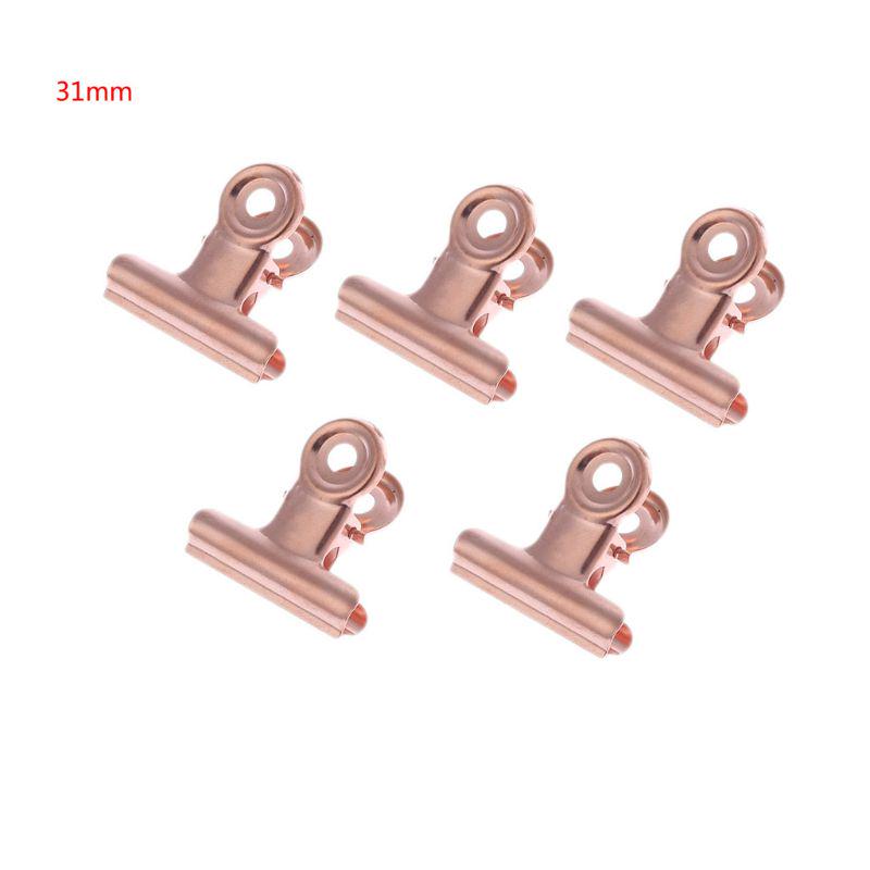 5 Pcs Bulldog Letter Grip Clips Stainless Steel Paper File Binder Clip Clamps Stationary