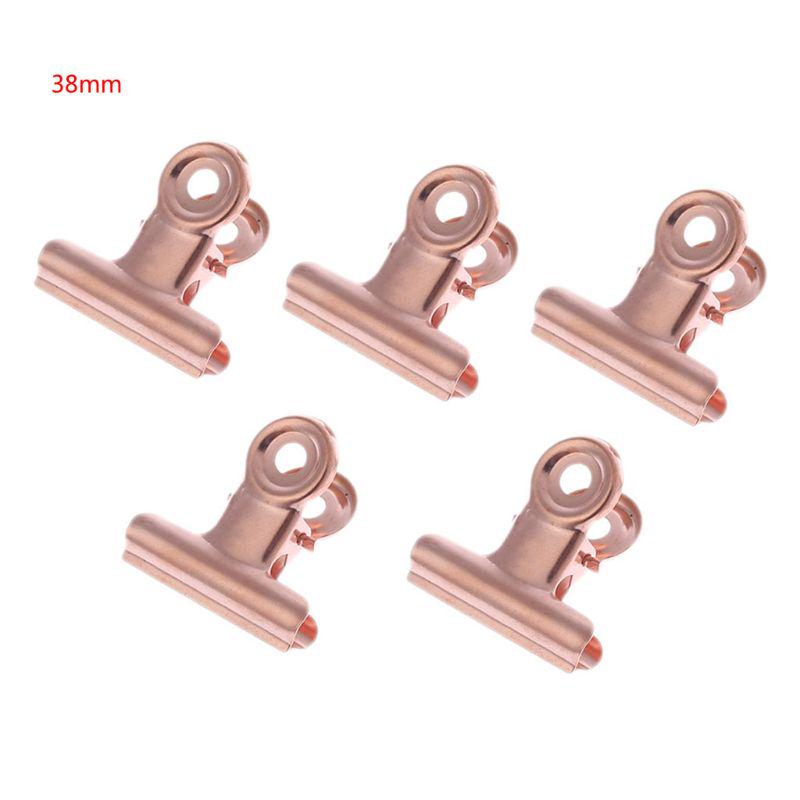 5 Pcs Bulldog Letter Grip Clips Stainless Steel Paper File Binder Clip Clamps Stationary