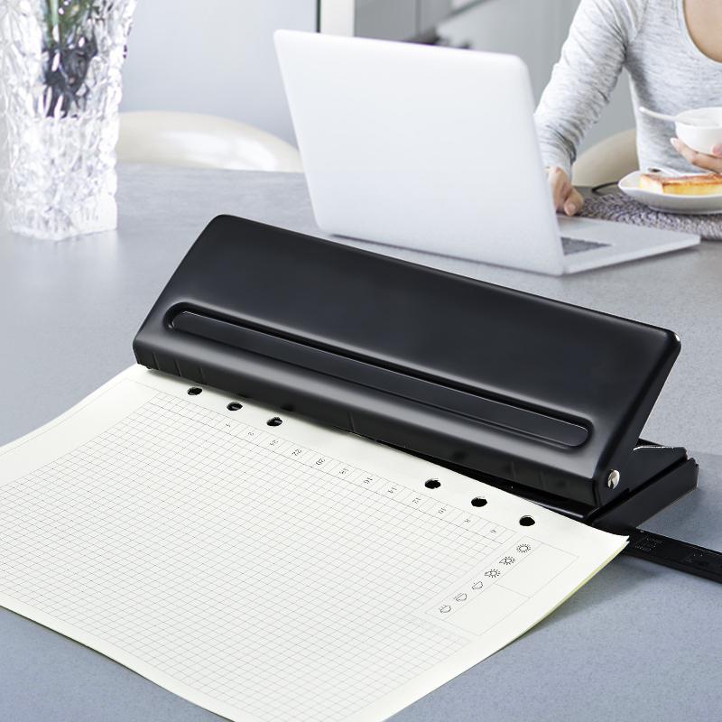 3 Sizes Adjustable 6-Holes Punch Loose-leaf Diaries Organizers Paper Punch Staplers