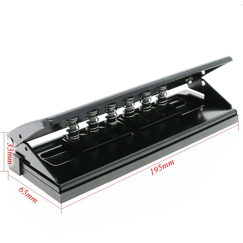 3 Sizes Adjustable 6-Holes Punch Loose-leaf Diaries Organizers Paper Punch Staplers