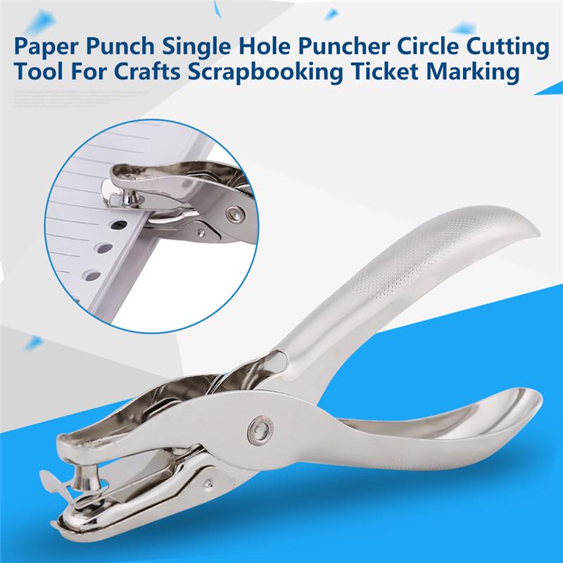 1 Pc Metal Single Hole Paper Puncher Circle Cutting Tool For Crafts Scrapbooking Ticket