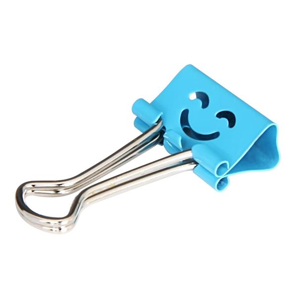 40 Pcs Binder Clips Smile Face File Paper Clip for Home School Office