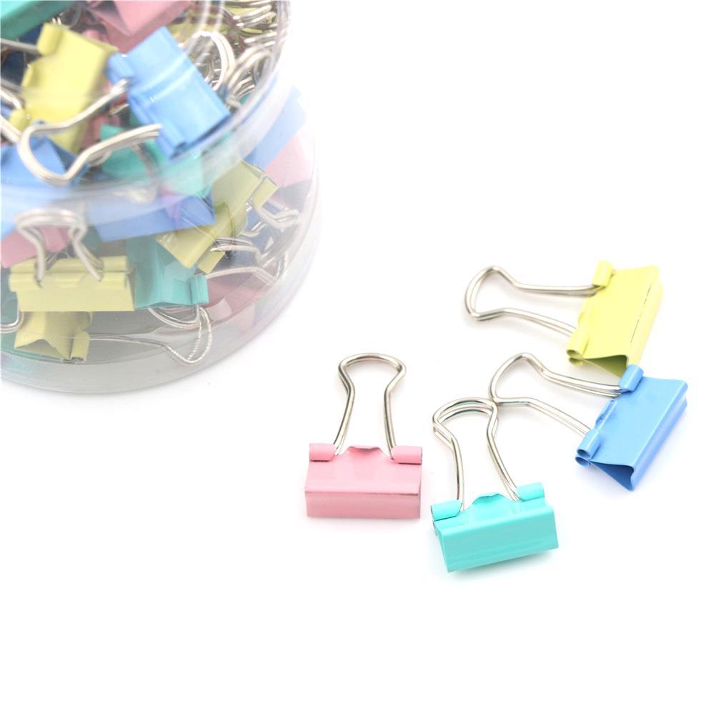 10Pcs 15mm Colorful Metal Binder Clips Note File Paper Clip Holder Office Supplies