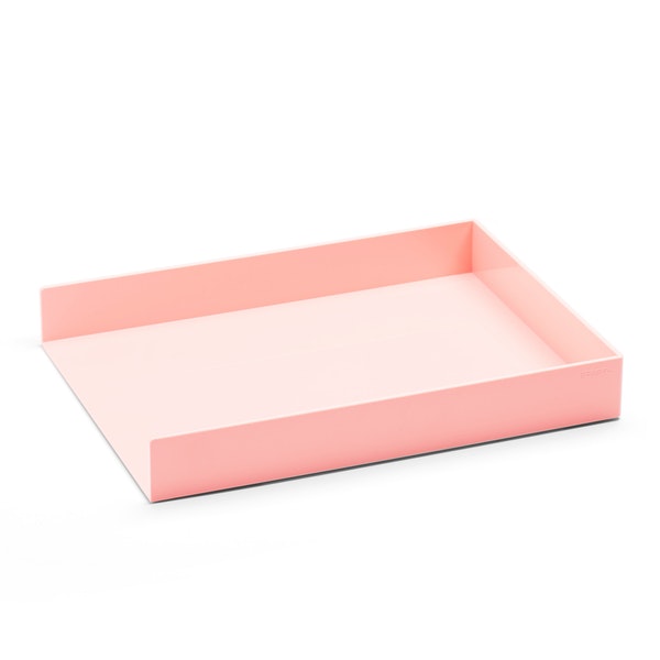 Blush Single Letter Tray