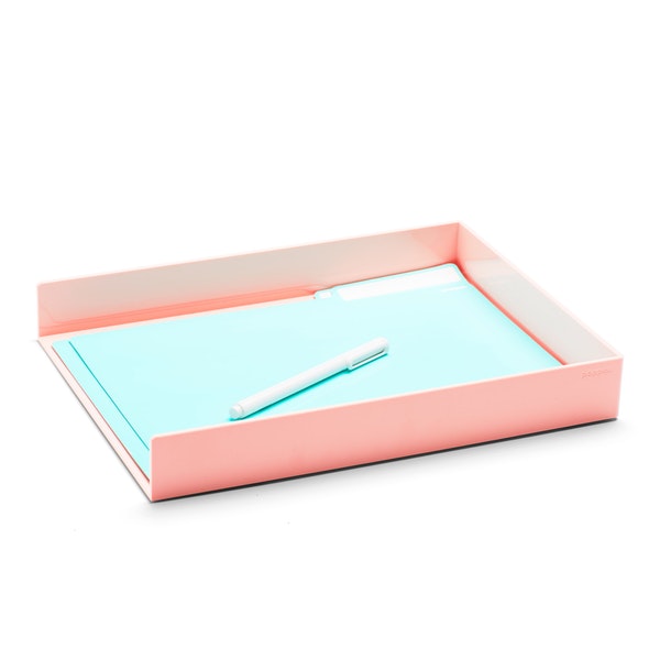 Blush Single Letter Tray