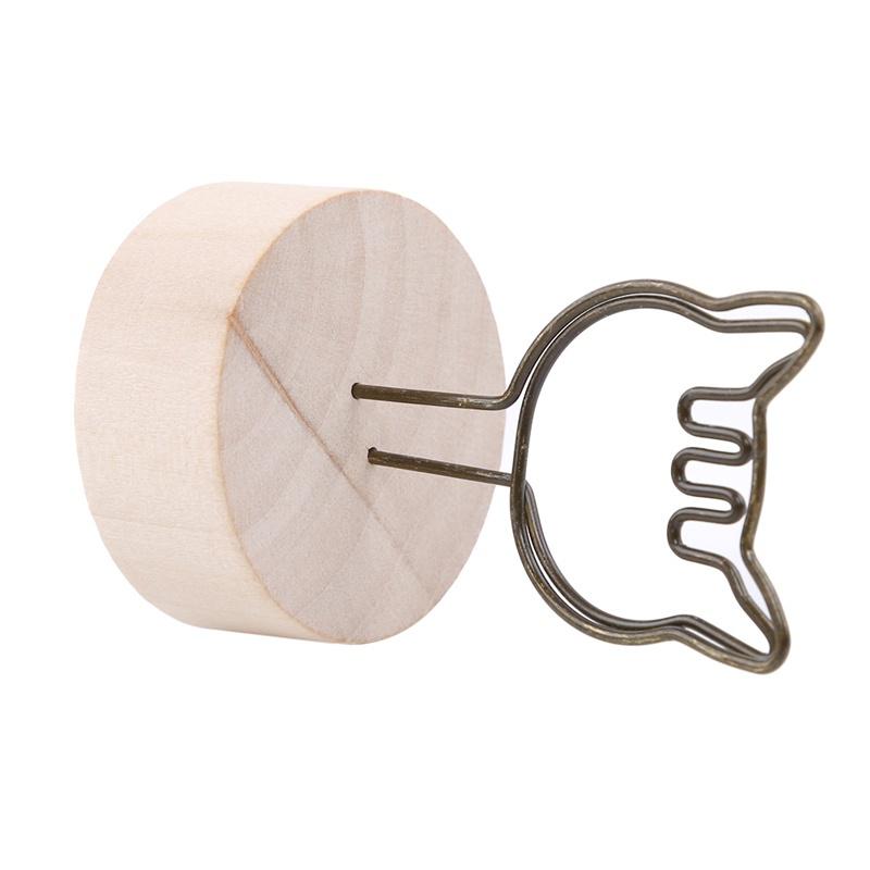 Pincer Clips Paper Photo Clip Holder Wooden Small Clamps Stand for Office Supplies Accessories