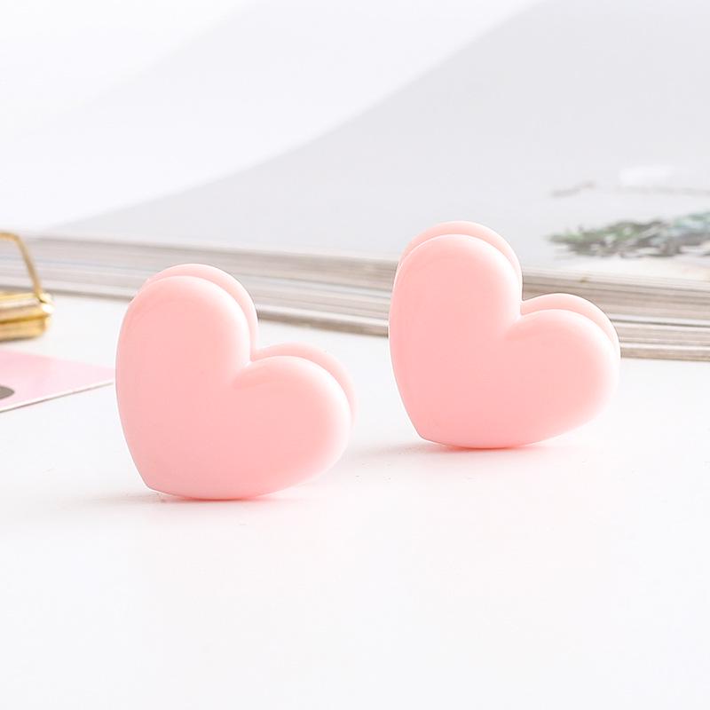 10pcs Pink Love Decoration Clips Cute Heart Paper Clip for Memo Photo Wedding Girl Gift School A6967