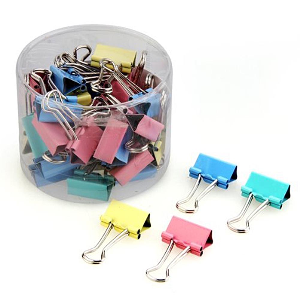 10pcs Colorful Metal Binder Clips Notes Letter Paper Clip Office Stationery