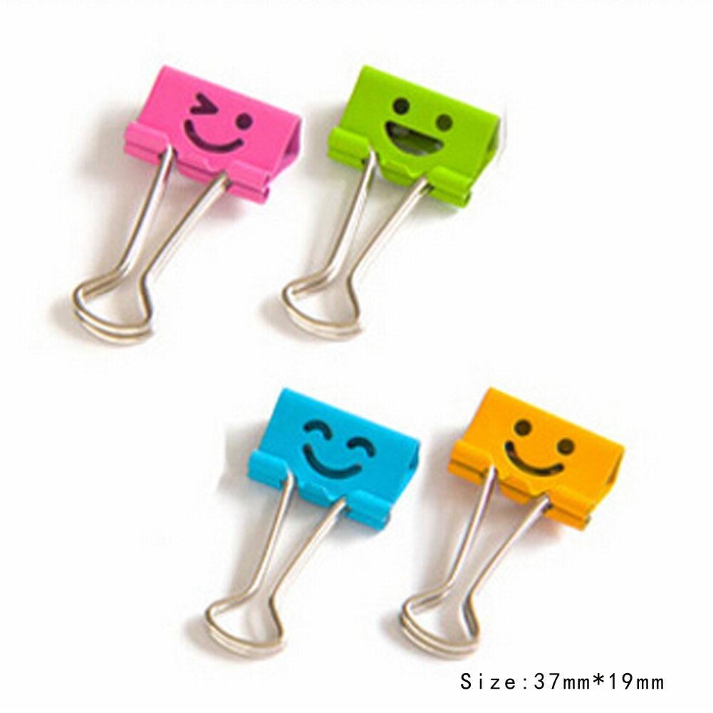 19mm Smile Metal Binder Clips For Office School File Paper Organizer