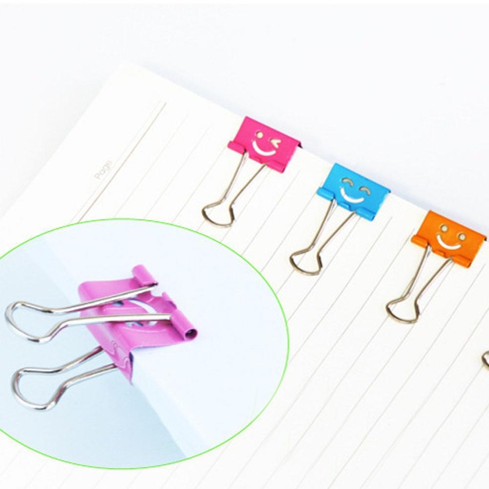 19mm Smile Metal Binder Clips For Office School File Paper Organizer