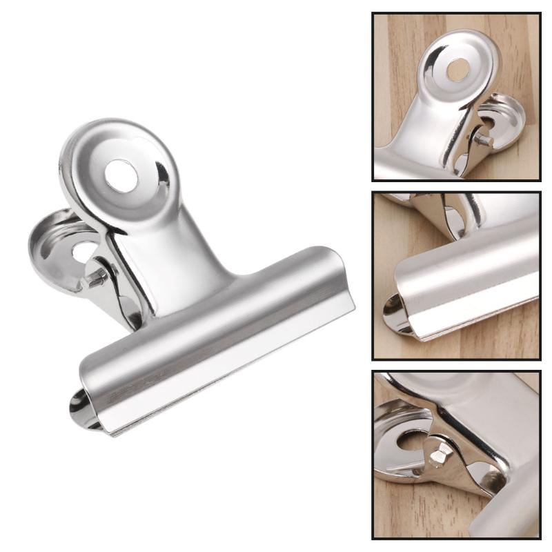 Metal Bulldog Clip Food Sealer Bag Clamp Office Paper Document Ticket Binder