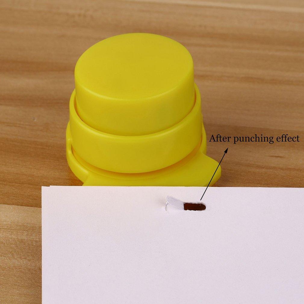 Portable 5.5*5*6cm Staple Free Stapleless Stapler Paper Binding Binder Paperclip