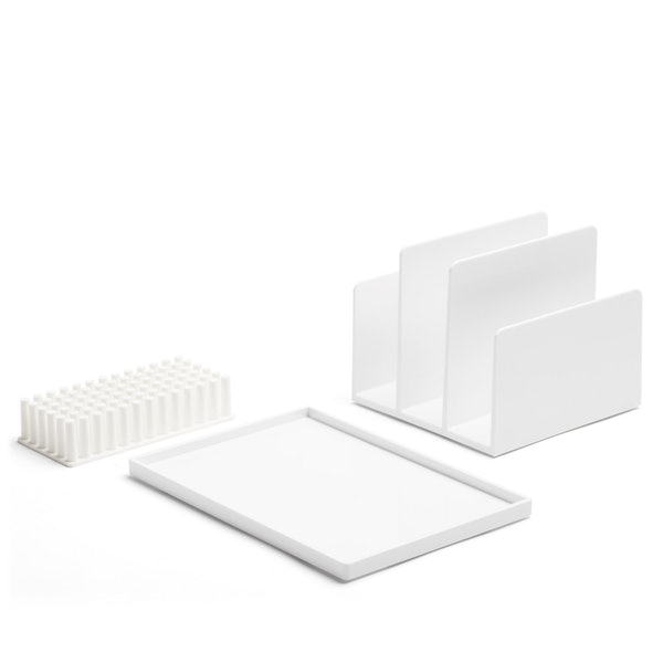 White Home Base Desk Set