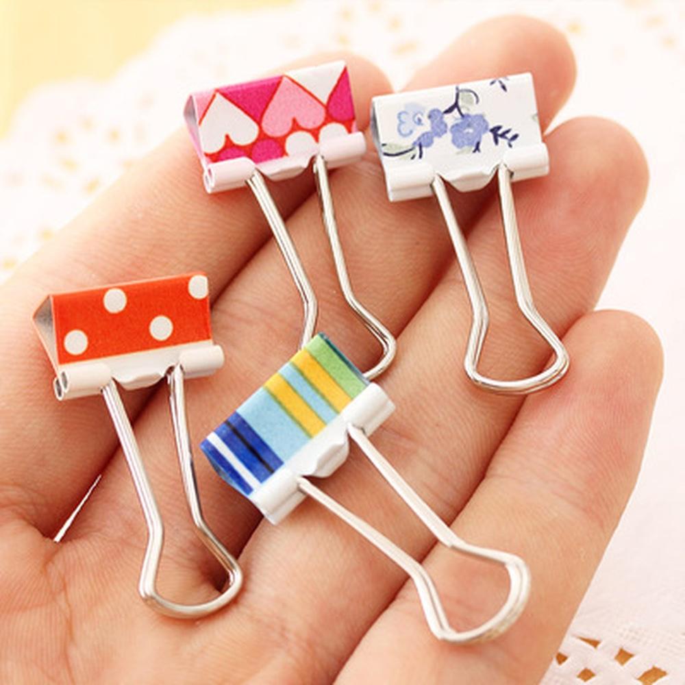 5Pcs Cute Color Long Tail Clip Printing Long Tail Clip Metal Paper Clip