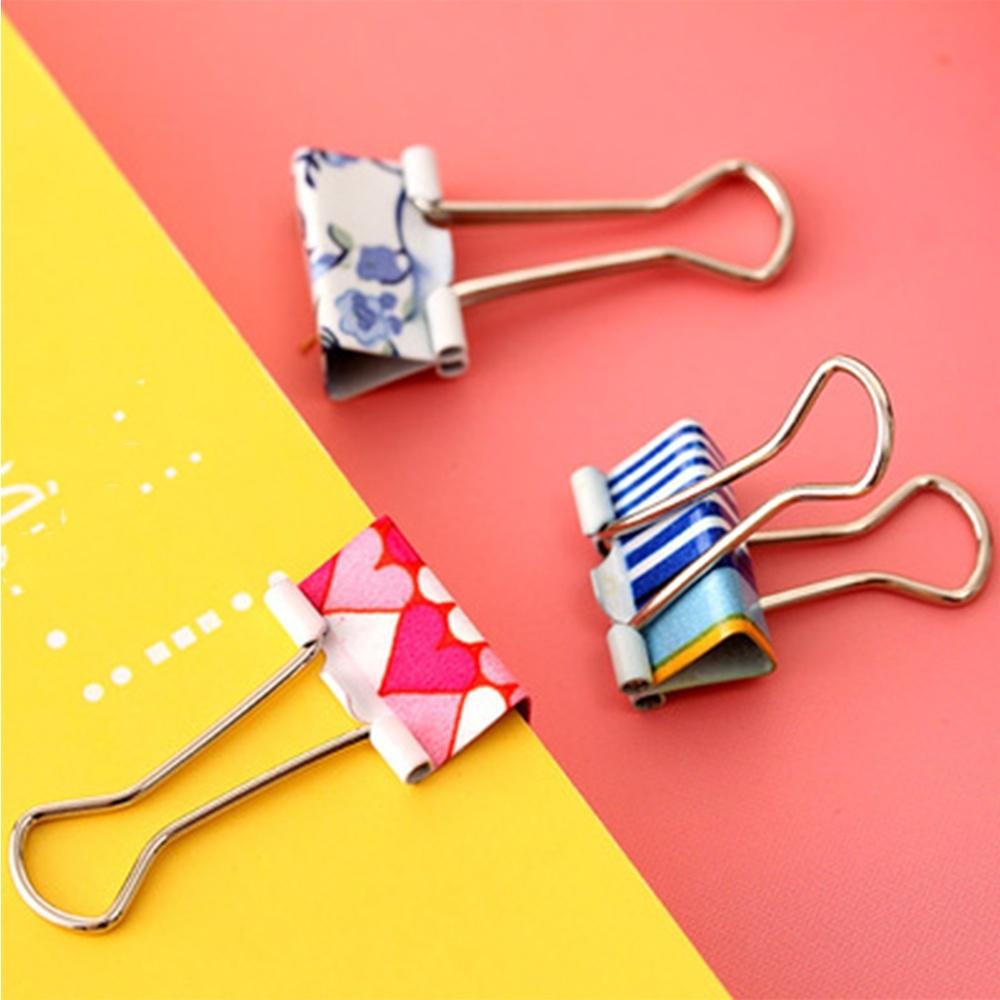 5Pcs Cute Color Long Tail Clip Printing Long Tail Clip Metal Paper Clip